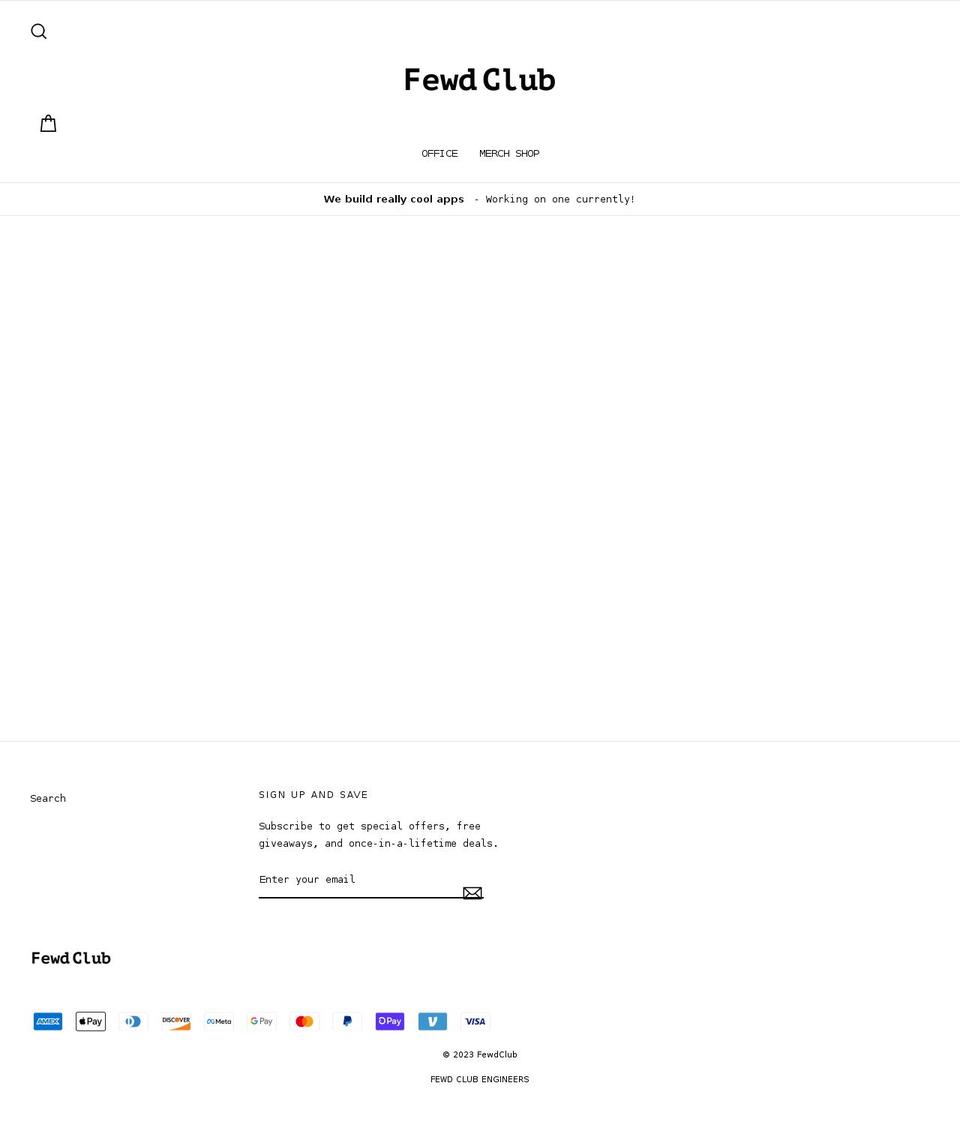 Themevideo Shopify theme site example fewdclub.com