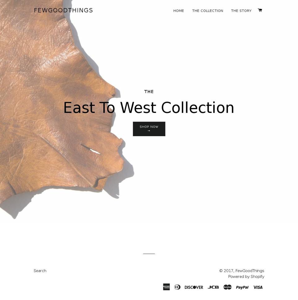 fewgoodthings.com shopify website screenshot