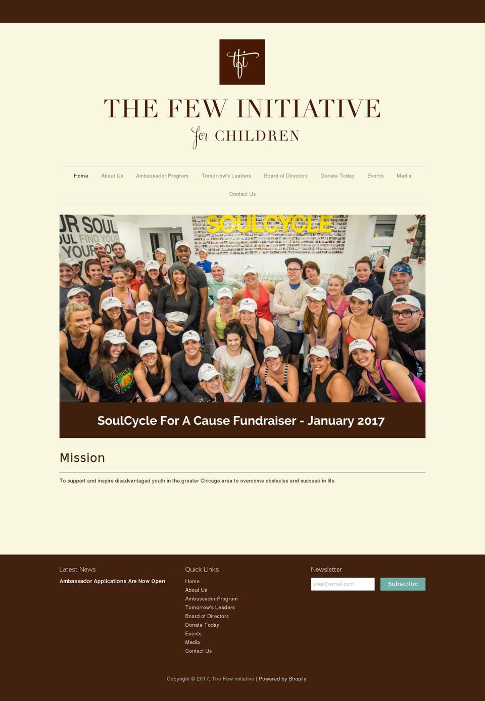 fewinitiative.org shopify website screenshot