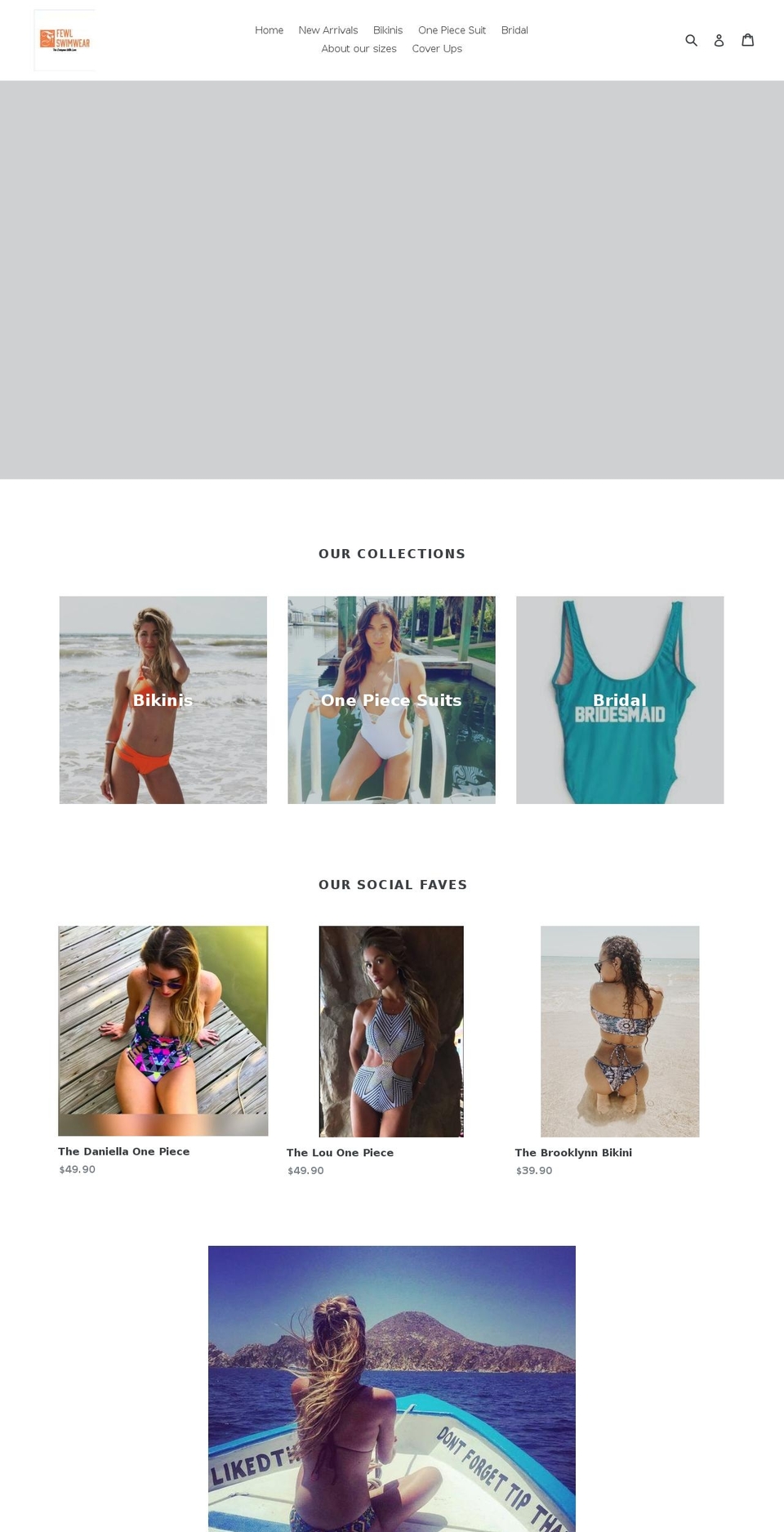 fewlswimwear.com — Shopify storefront screenshot