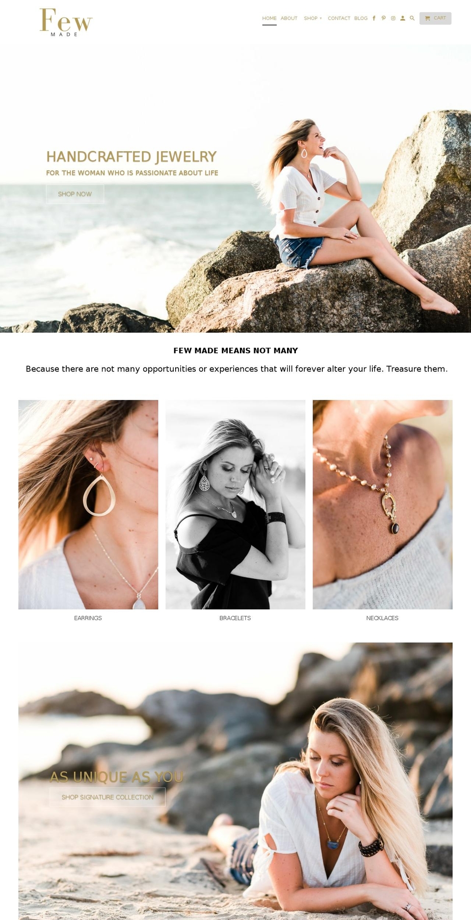 fewmadedesigns.com — Shopify storefront screenshot