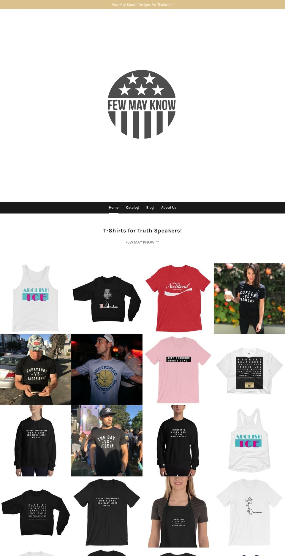 fewmayknow.com shopify website screenshot