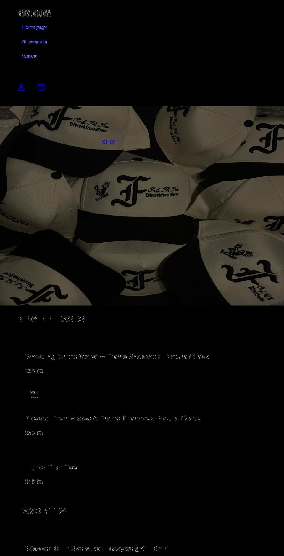 fewtheonly.com shopify website screenshot