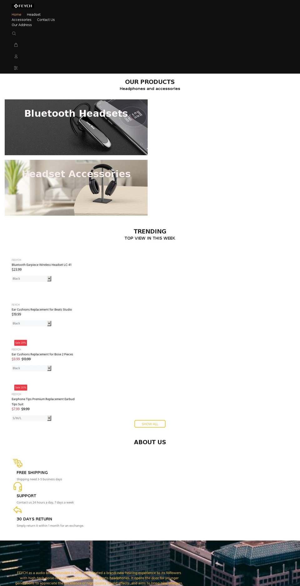 feych.net shopify website screenshot