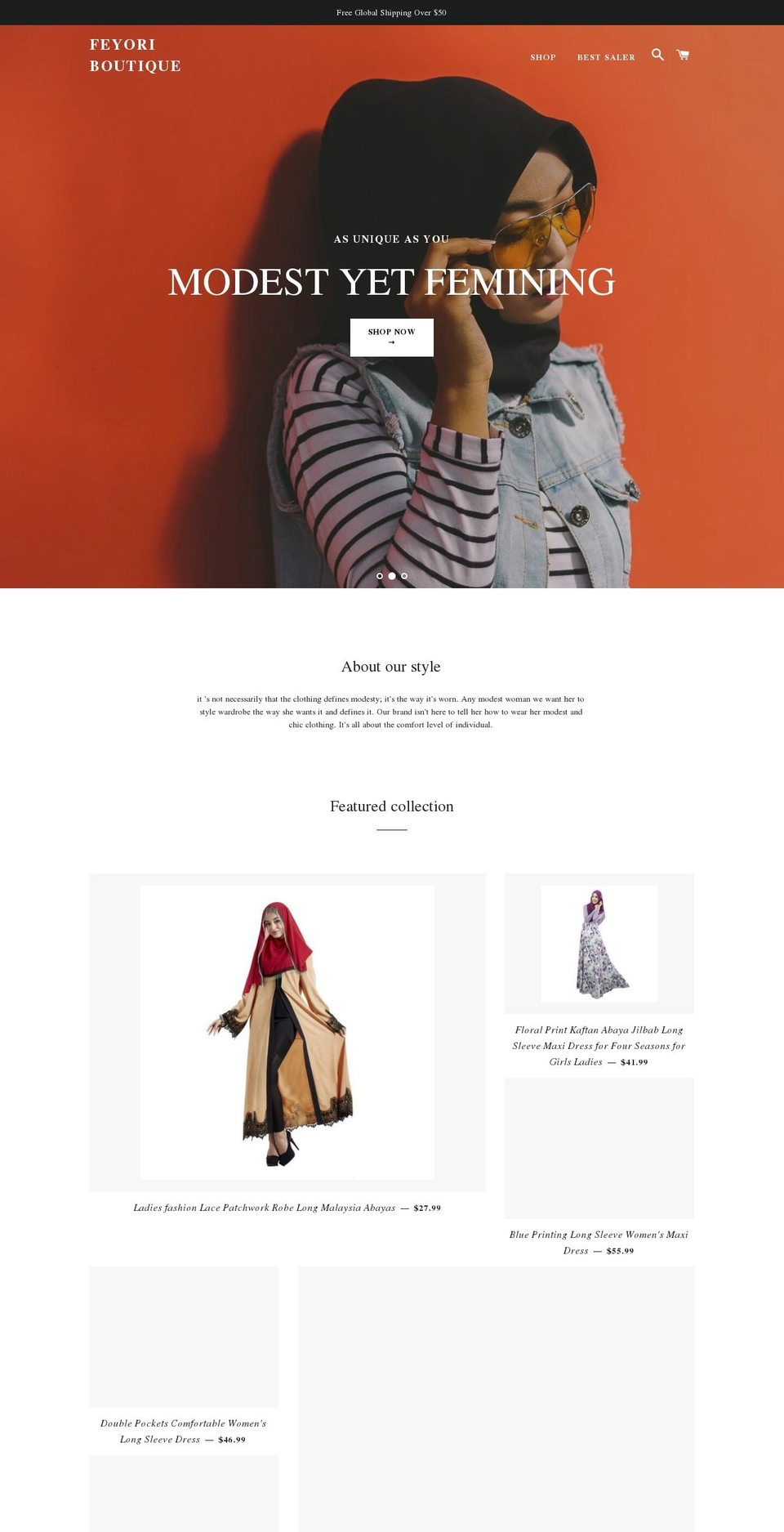 feyori.com — Shopify storefront screenshot