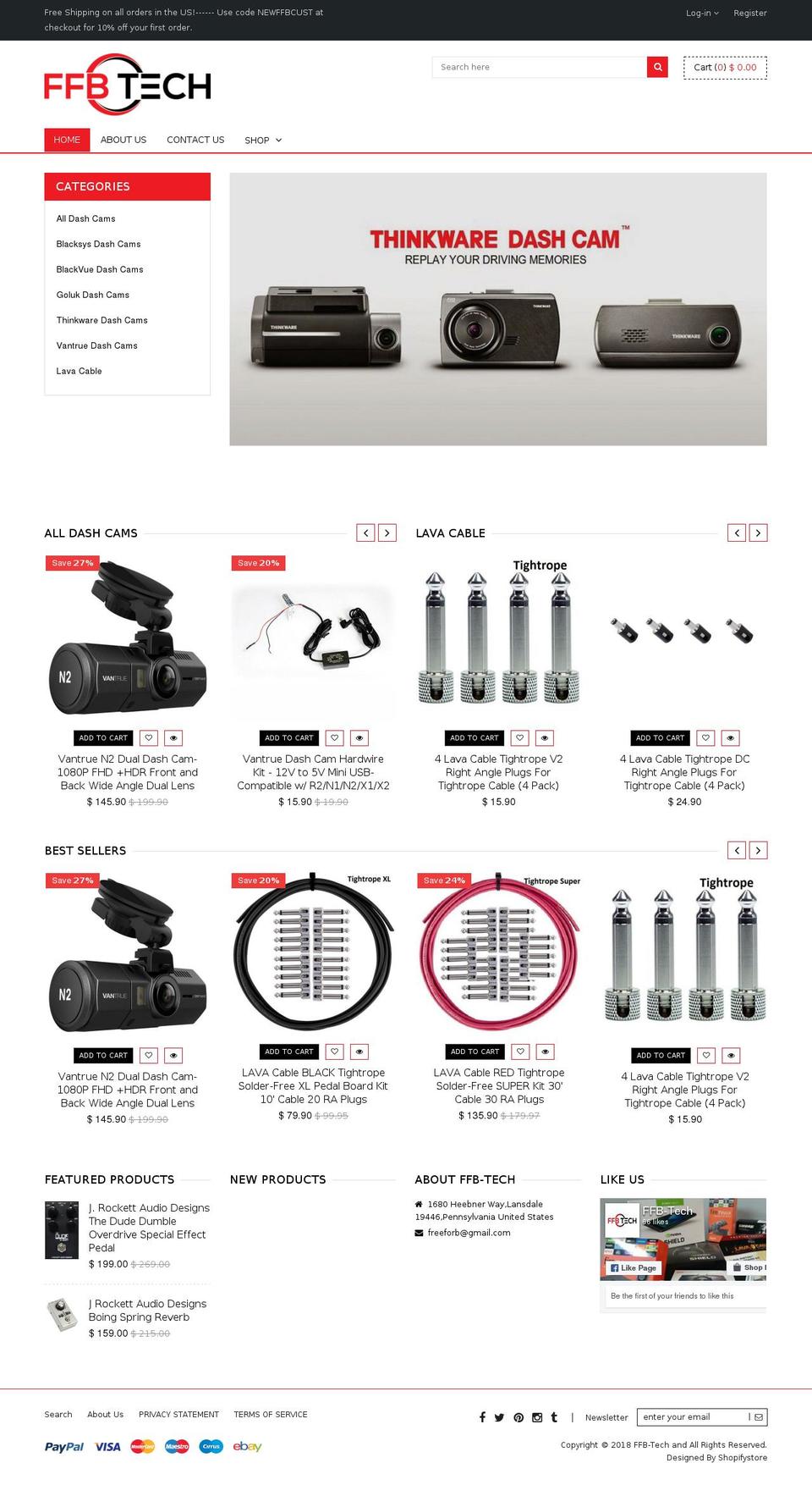 ffb-tech.com shopify website screenshot