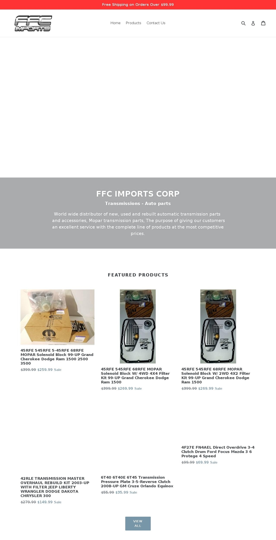 ffcimports.com shopify website screenshot