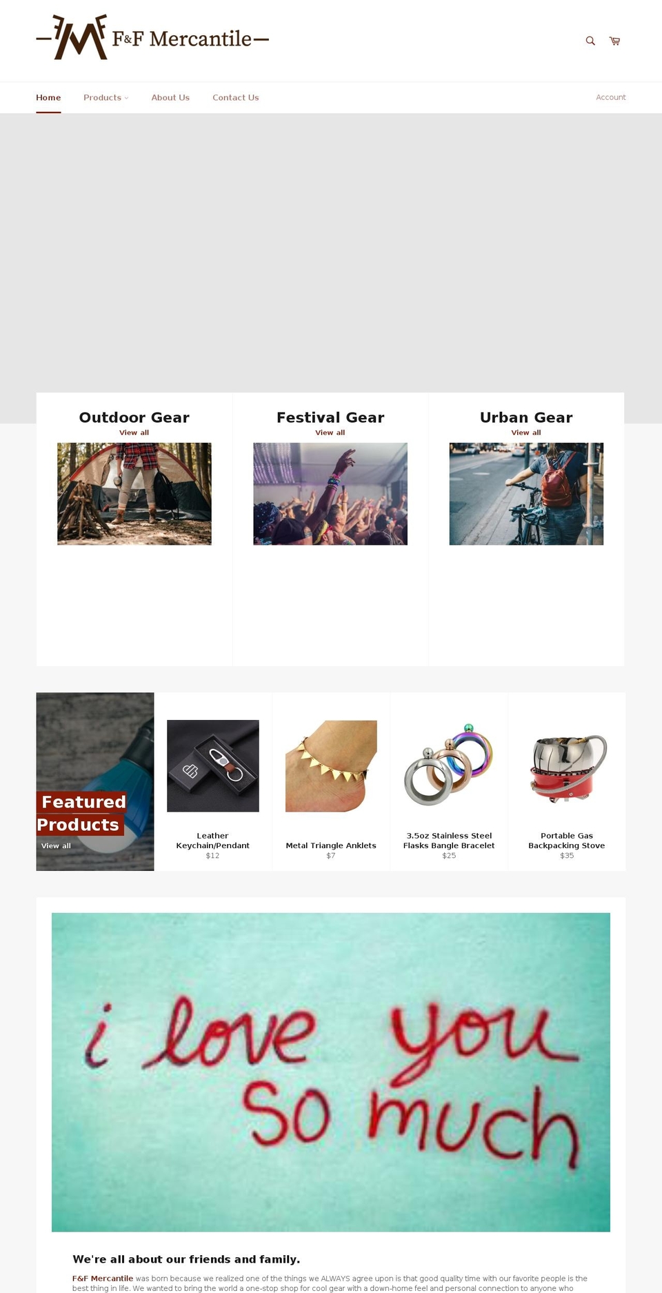 ffmercantile.com — Shopify storefront screenshot