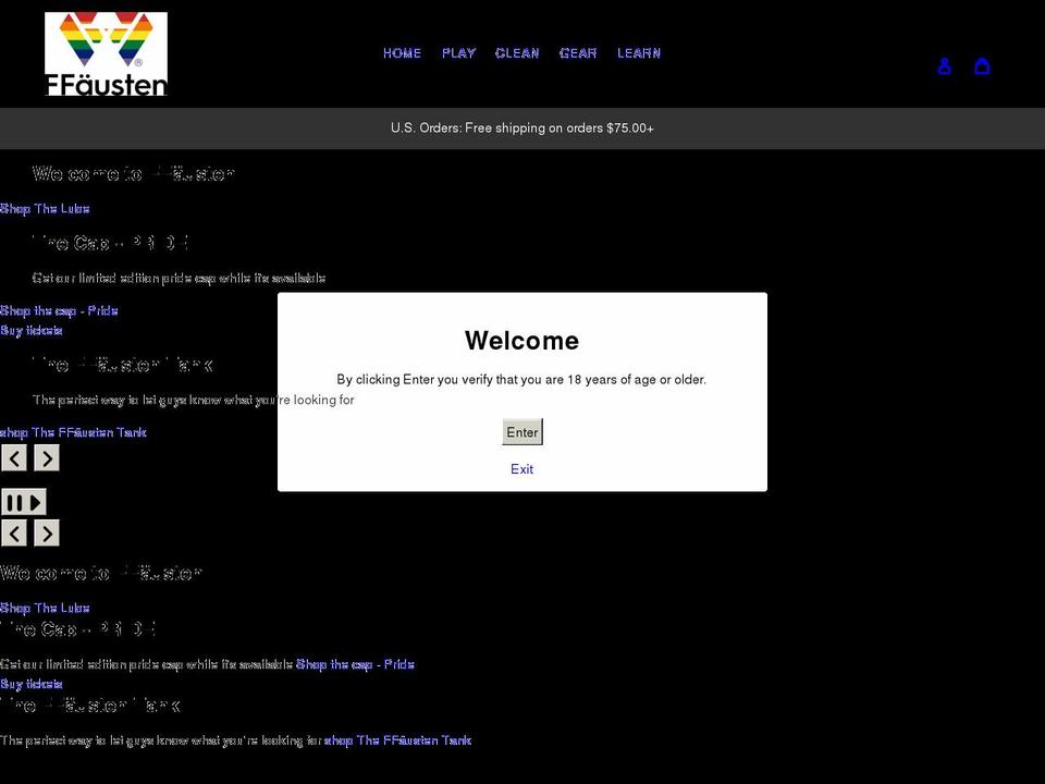 ffusten.com shopify website screenshot