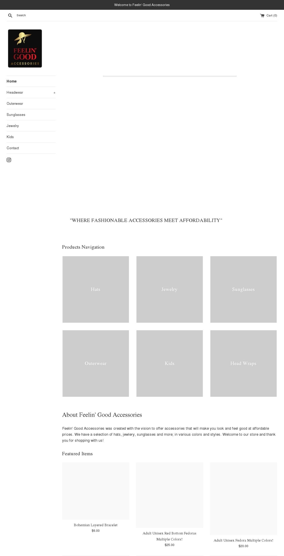 fgaccessories.com shopify website screenshot
