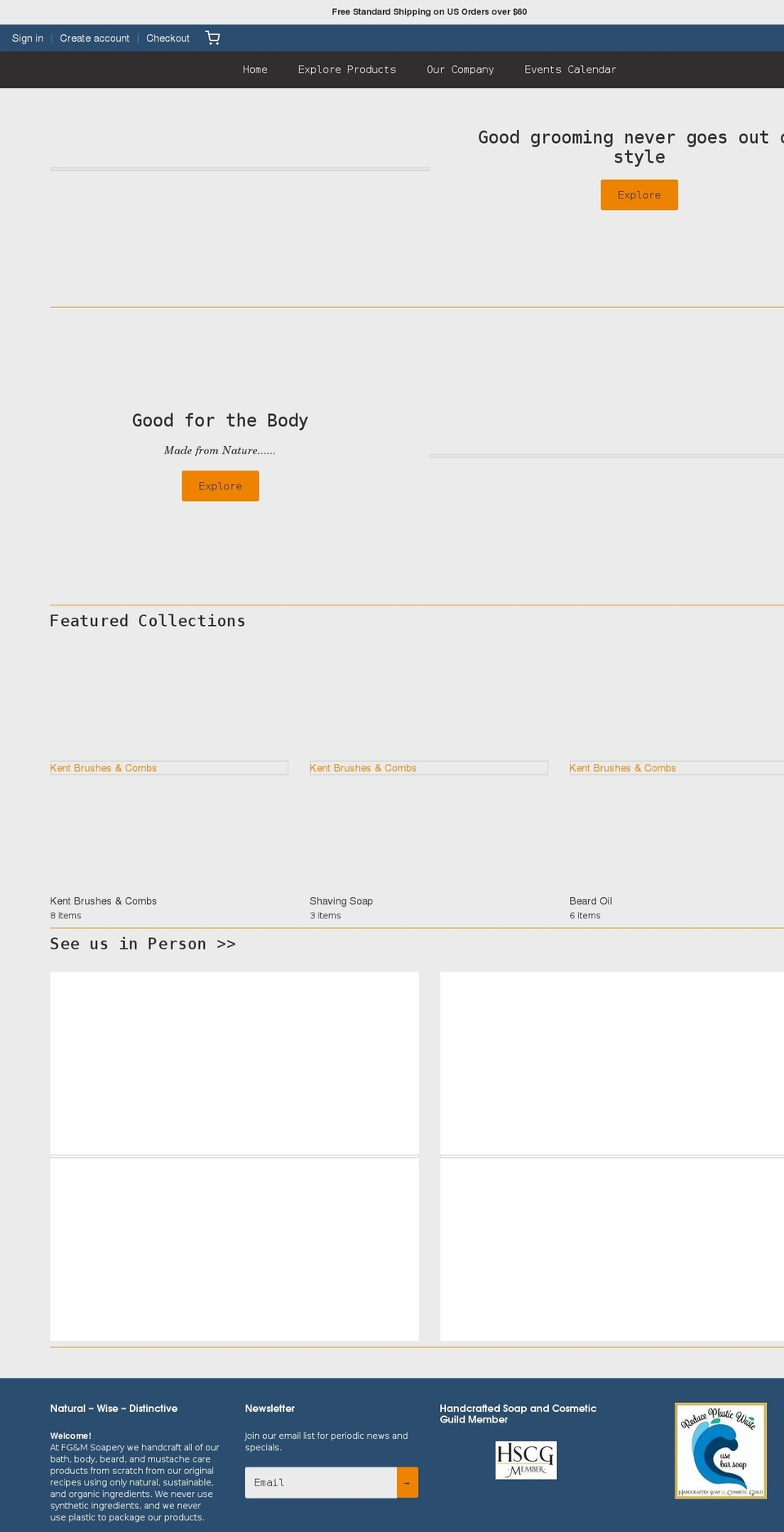 fgmsoapery.com shopify website screenshot