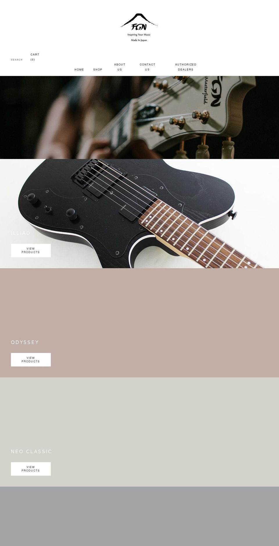 fgnguitarsusa.com shopify website screenshot