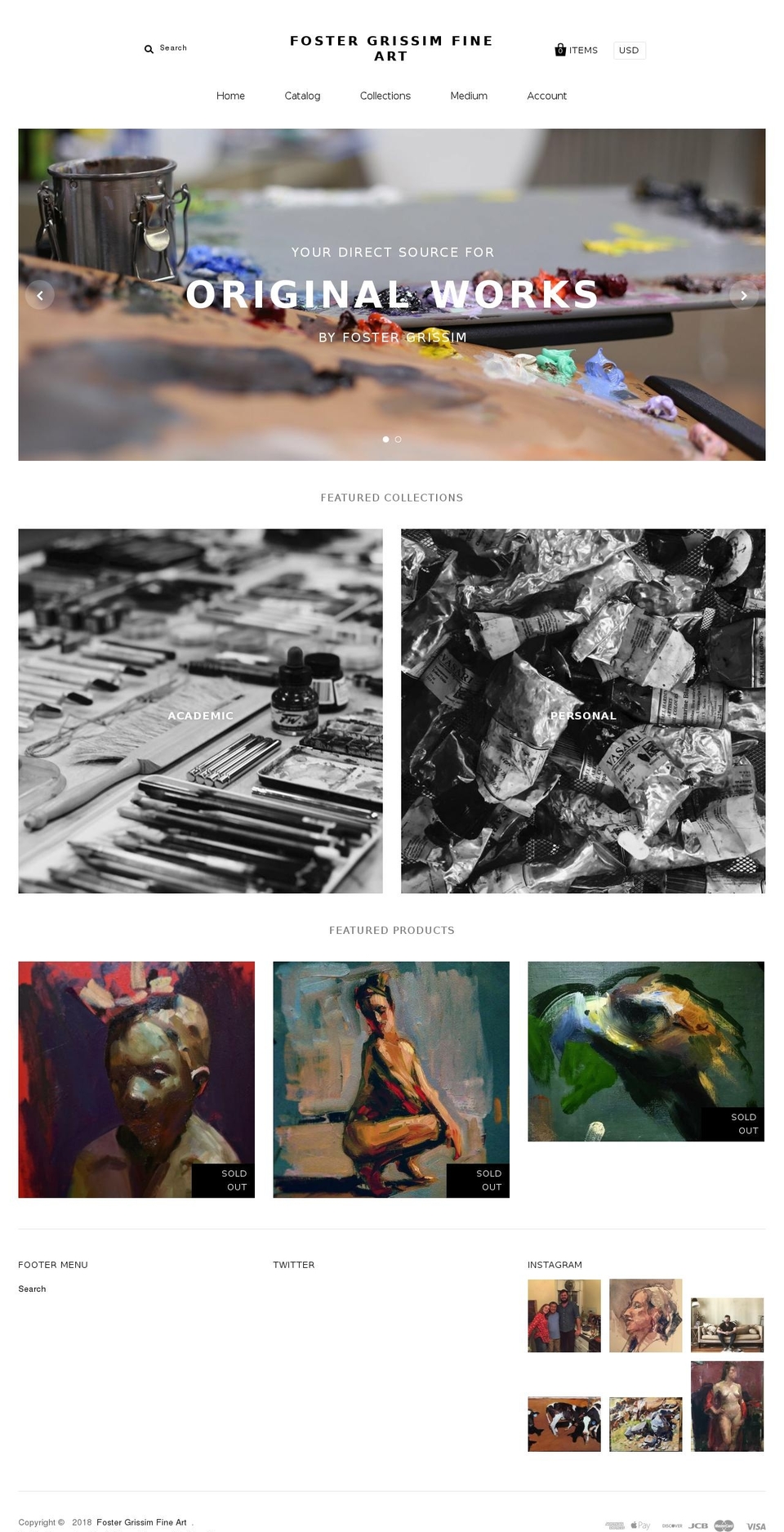 fgrissimfineart.com — Shopify storefront screenshot