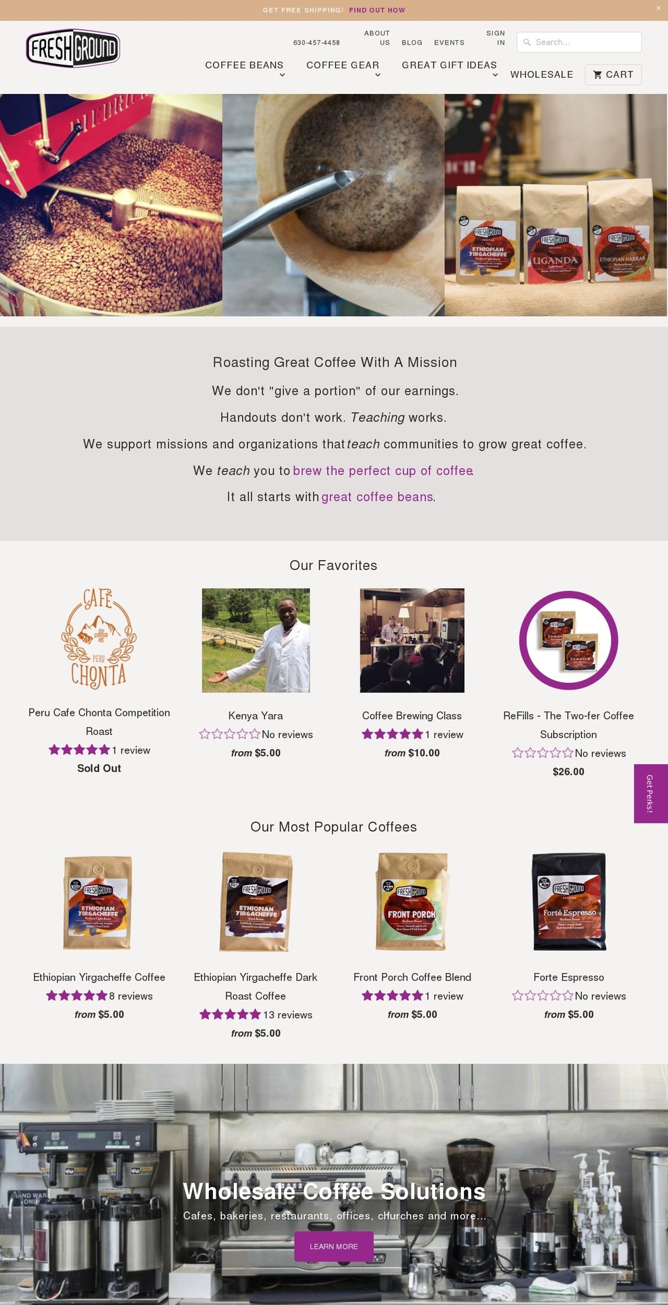 fgroast.com shopify website screenshot