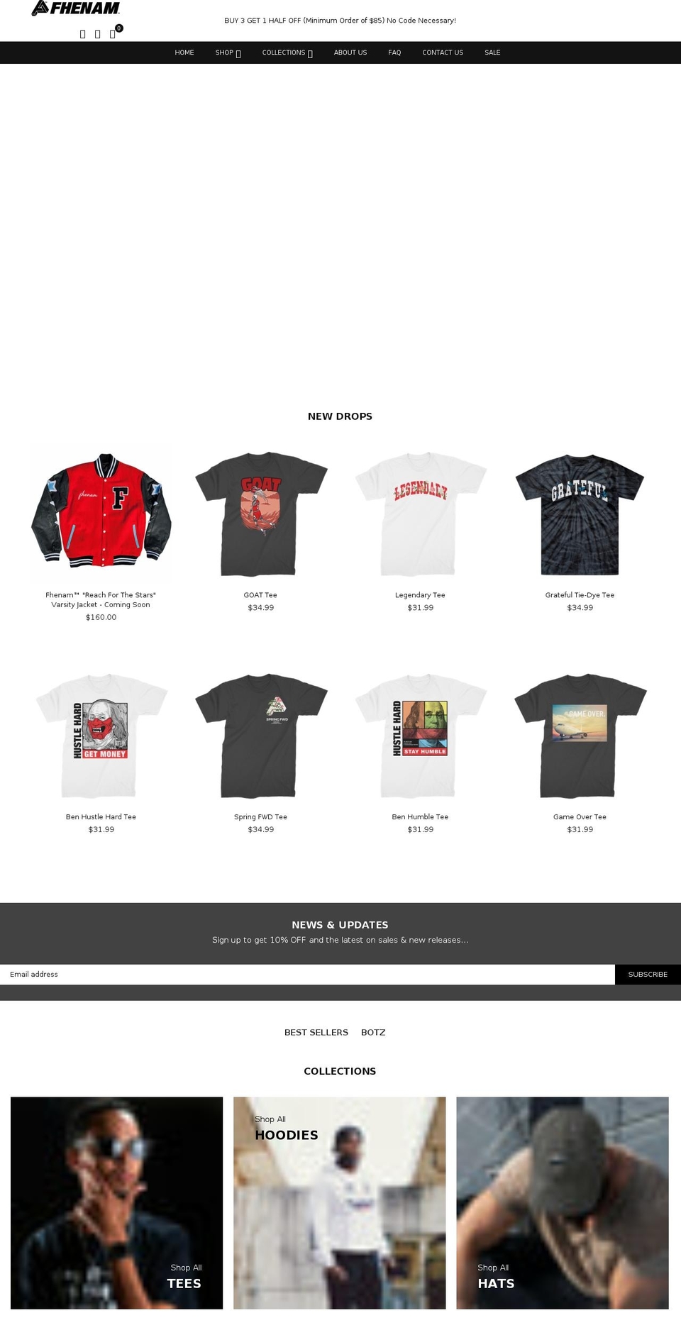 fhenam.com shopify website screenshot