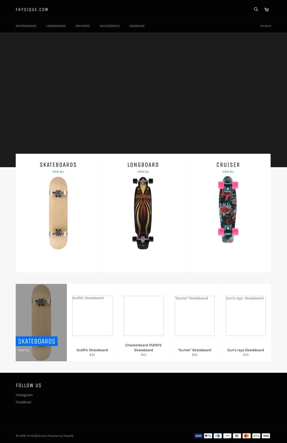 fhysique.com — Shopify storefront screenshot