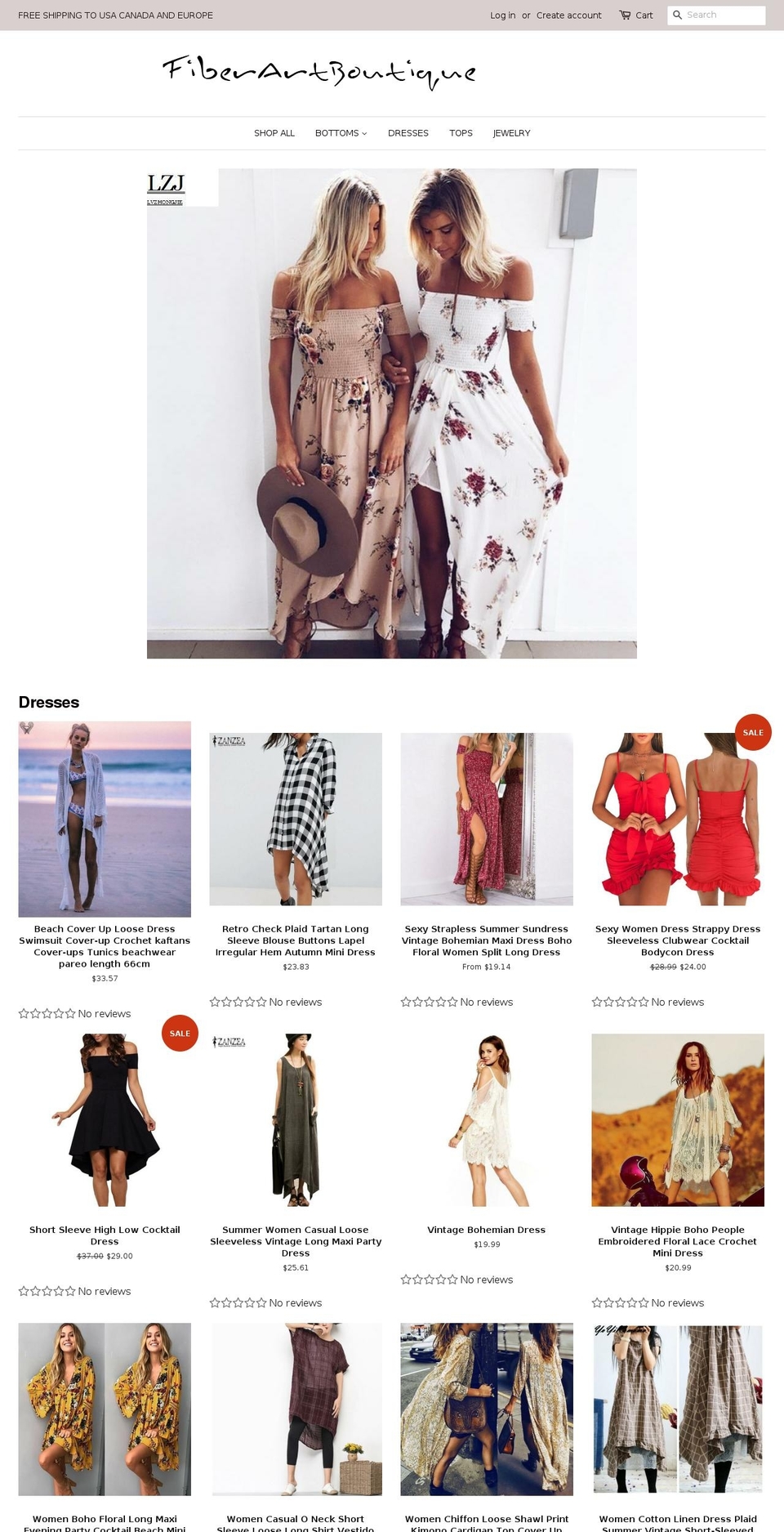 fiberartboutique.com shopify website screenshot