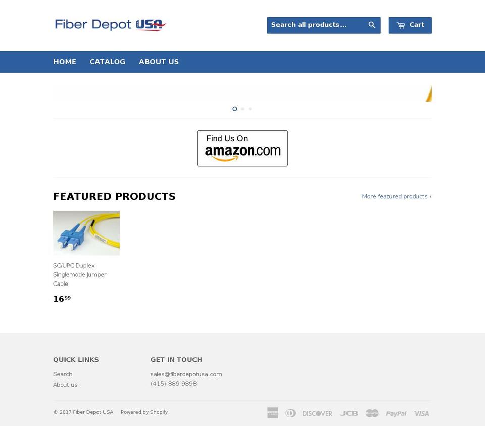 fiberdepotusa.com shopify website screenshot