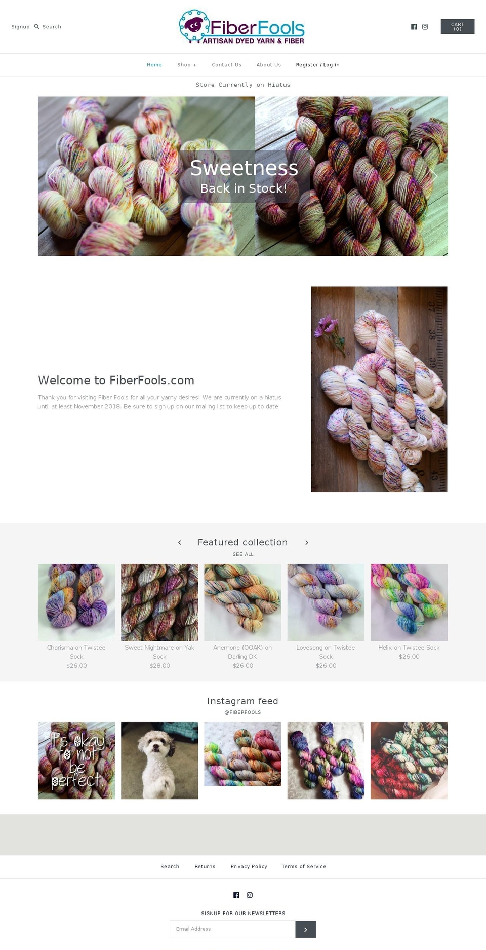 fiberfools.com — Shopify storefront screenshot