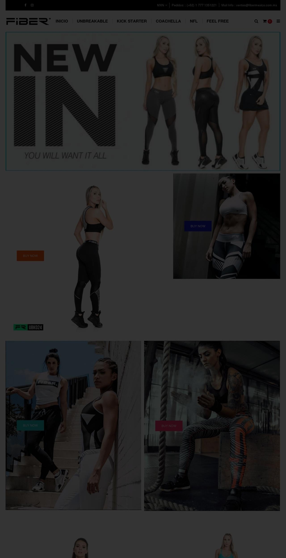 fibermexico.com.mx shopify website screenshot