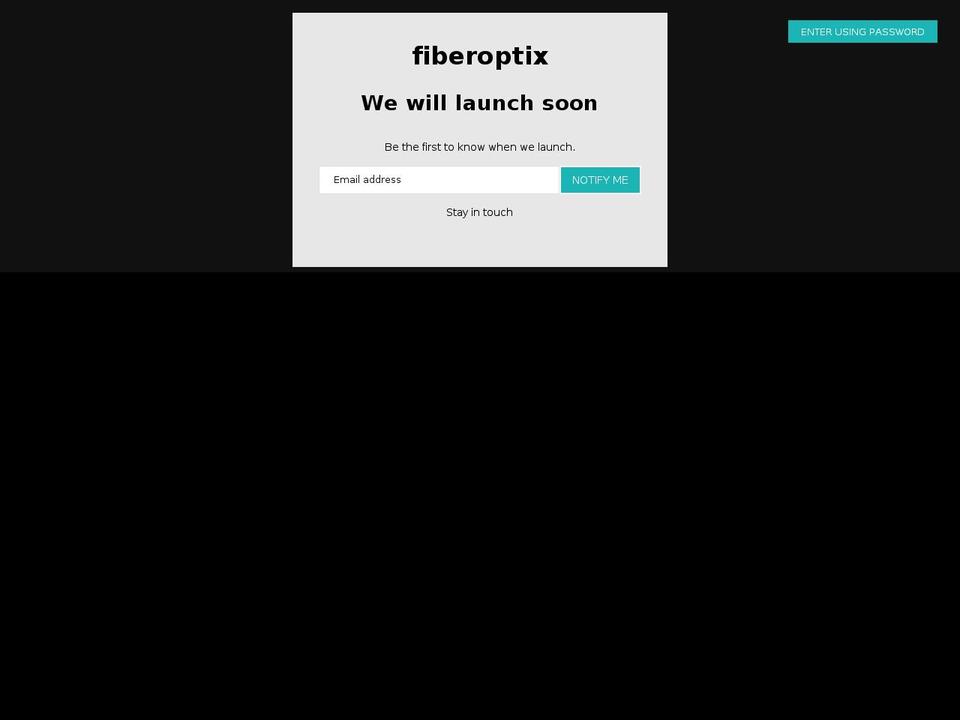 fiberoptix.net shopify website screenshot
