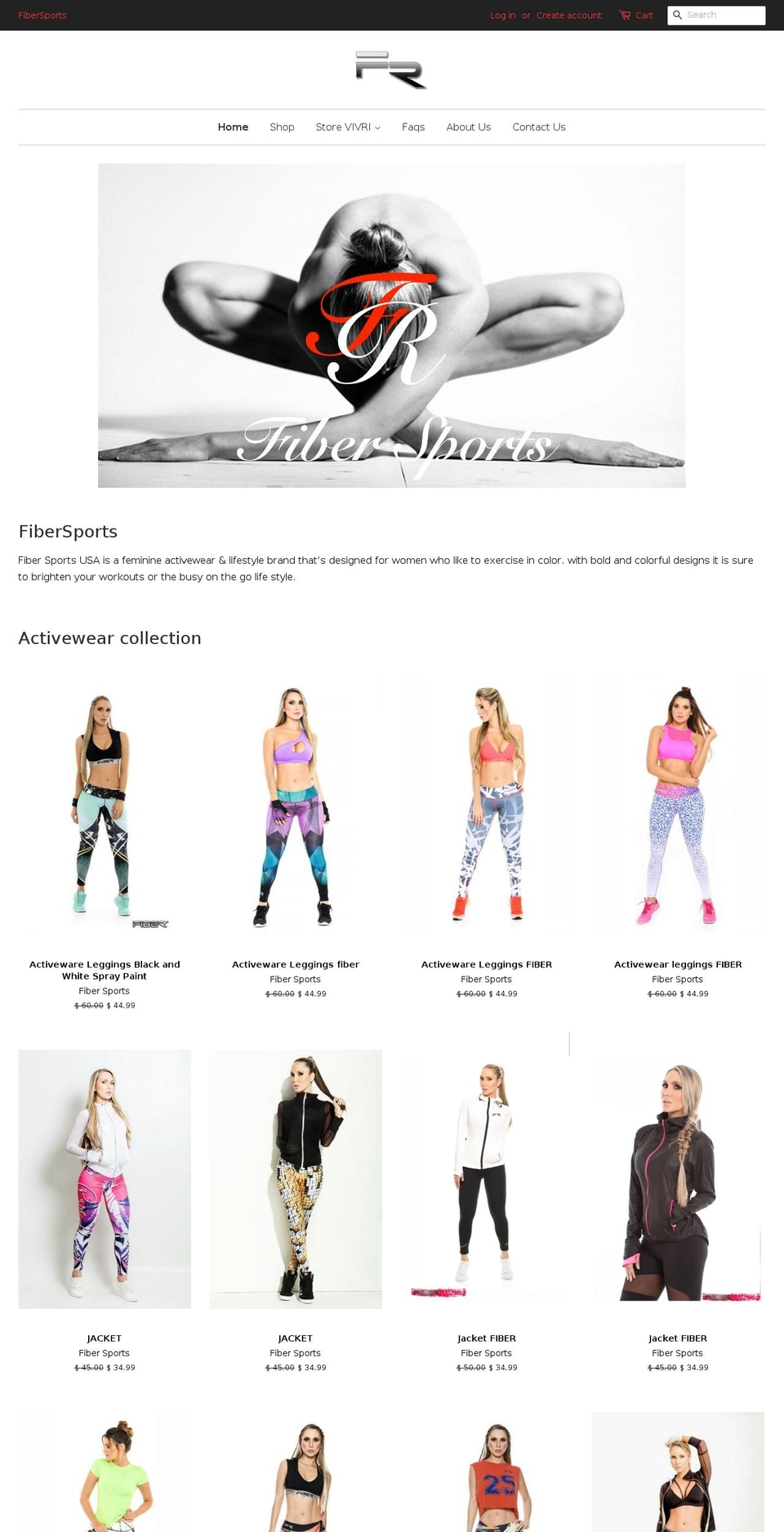 fibersports.com shopify website screenshot