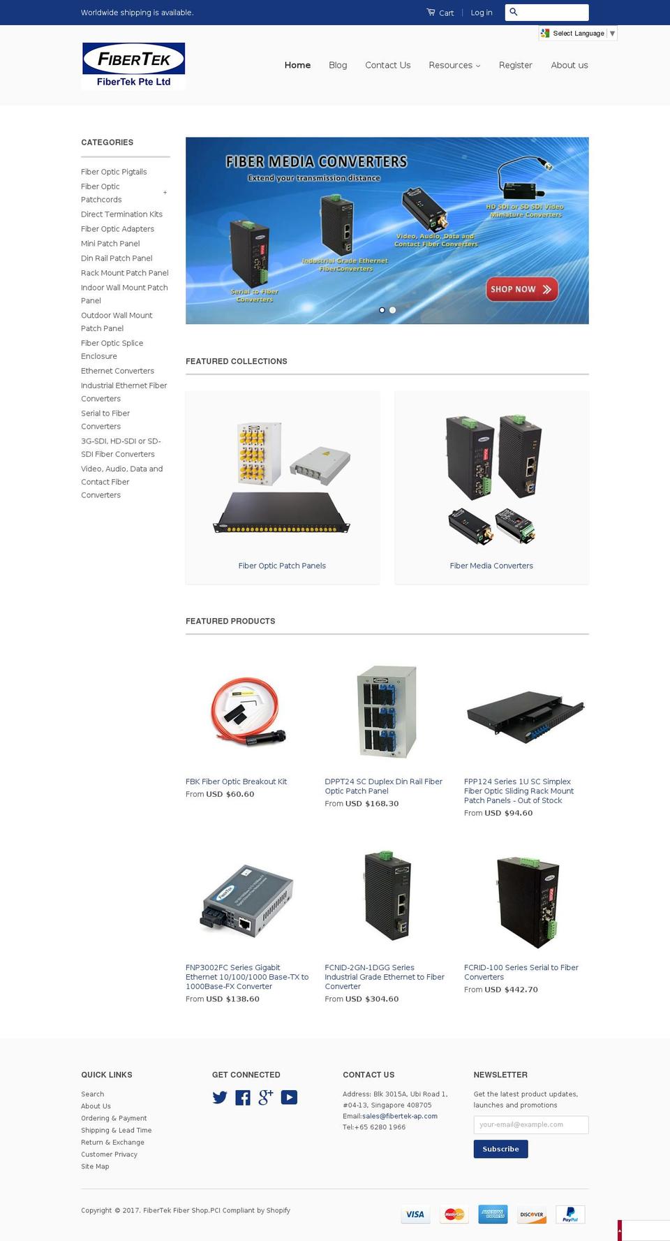 fibertekfibershop.com shopify website screenshot