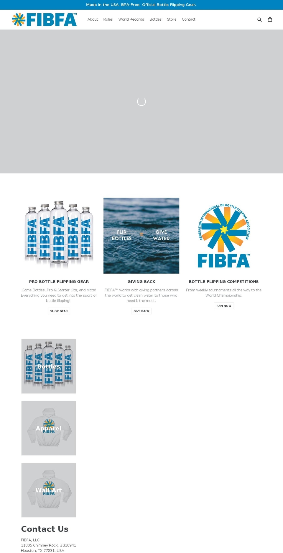 fibfa.org shopify website screenshot