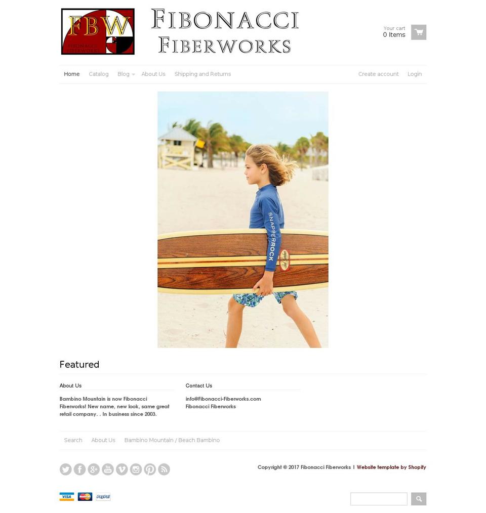 fibonacci-fiberworks.com shopify website screenshot