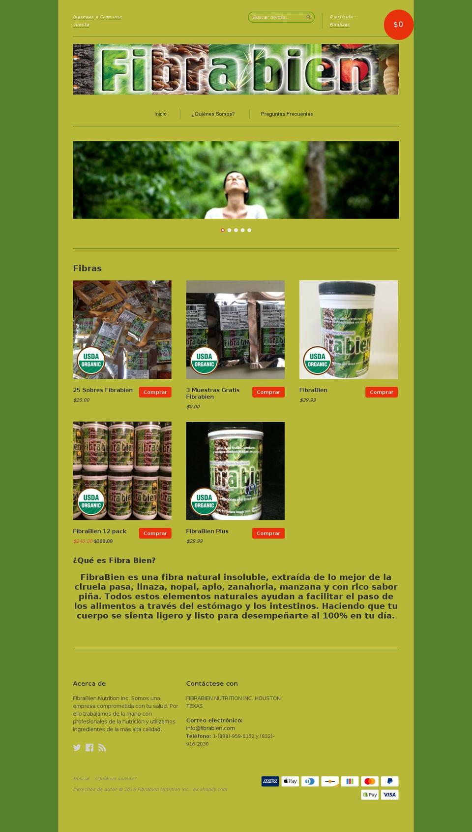 fibrabien.com — Shopify storefront screenshot