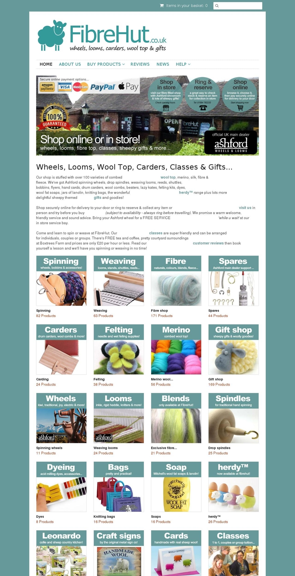 fibrehut.com shopify website screenshot