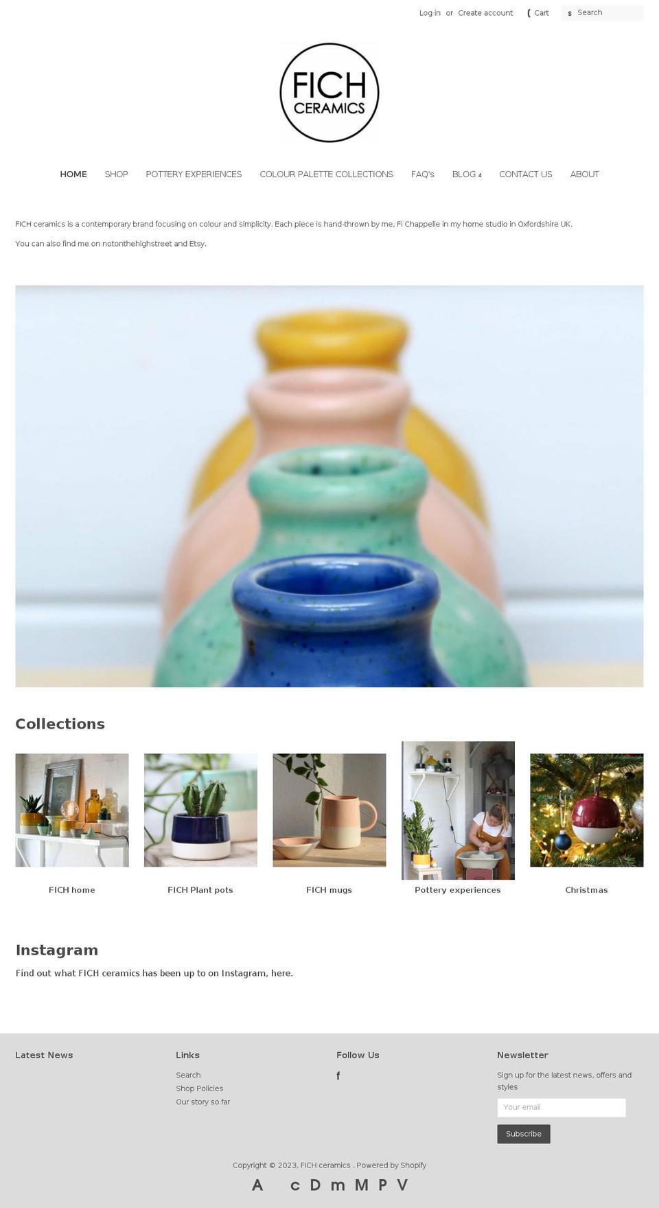 fichceramics.com — Shopify storefront screenshot