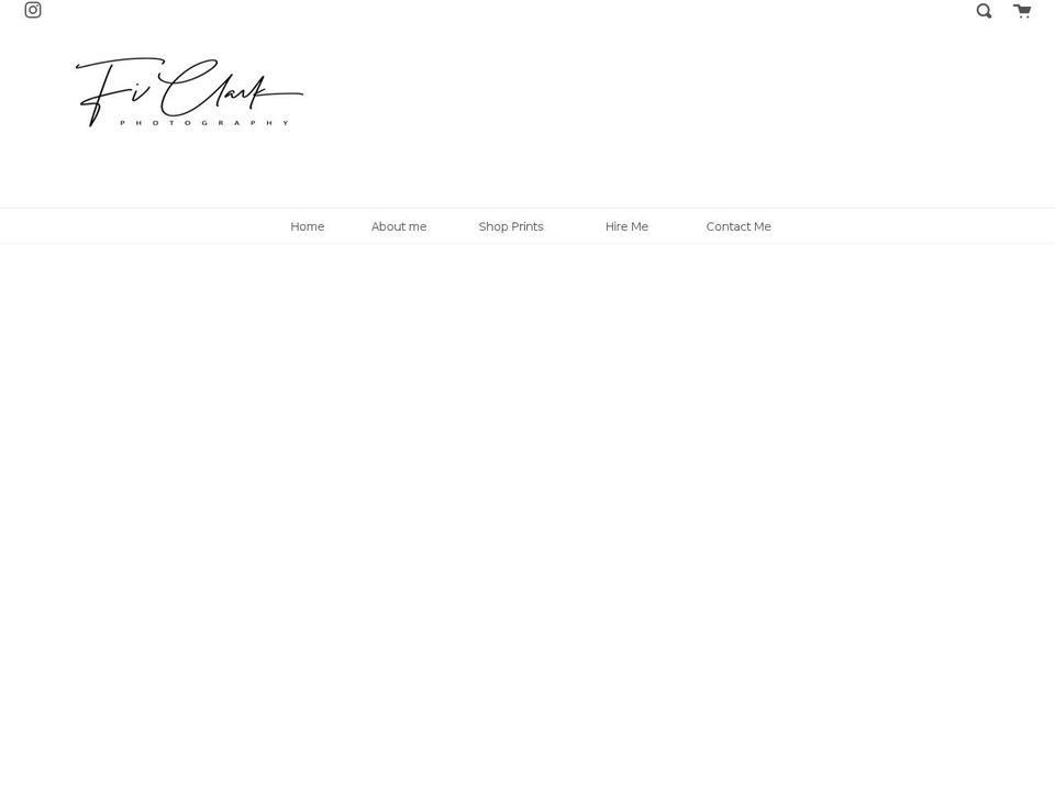 ficlarkphotography.com shopify website screenshot