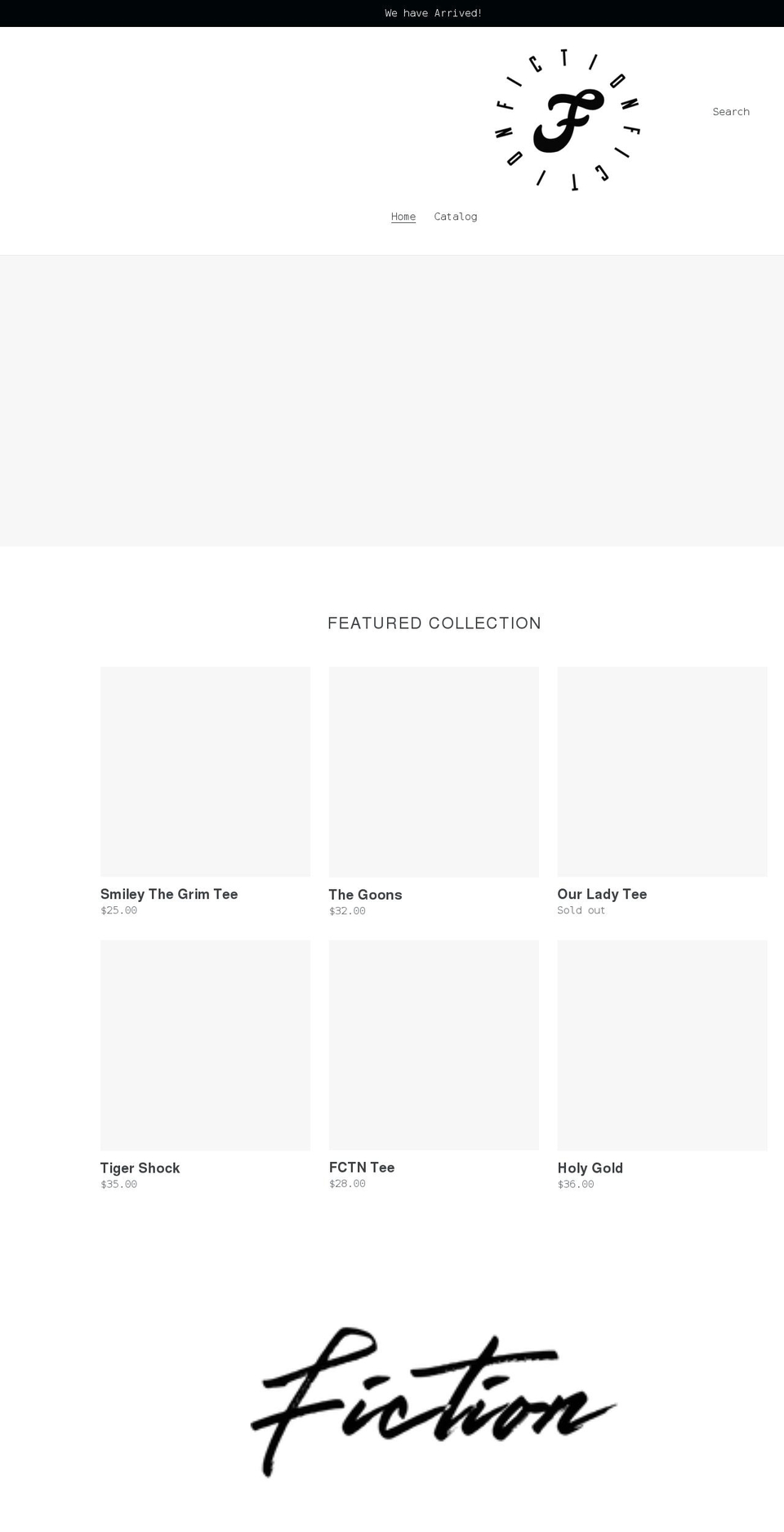 fictionlosangeles.com shopify website screenshot
