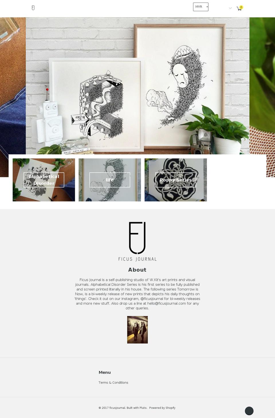 ficusjournal.com — Shopify storefront screenshot