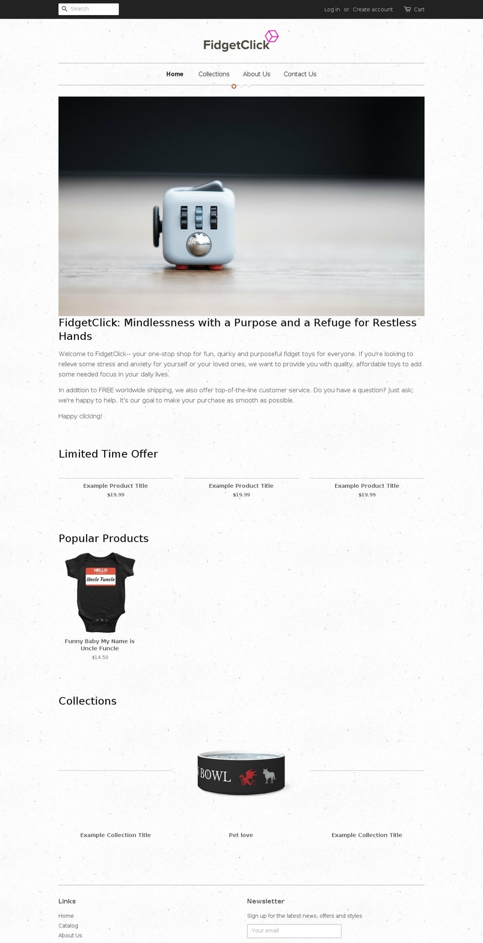 fidgetclick.com — Shopify storefront screenshot