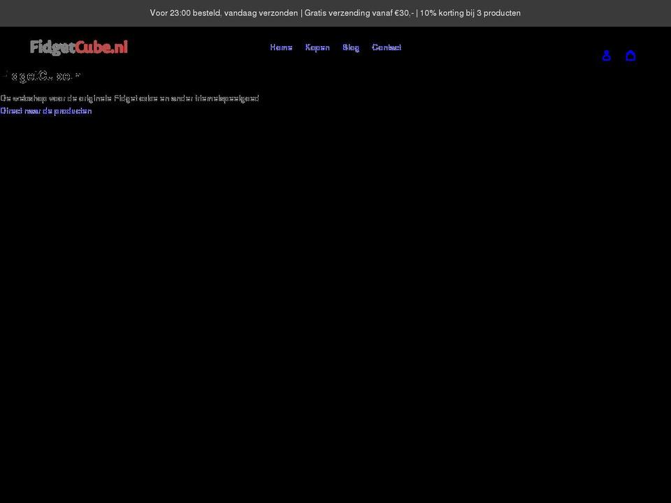 fidgetcube.nl shopify website screenshot