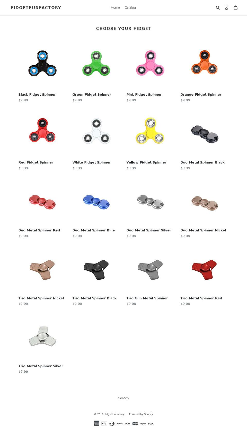 fidgetfunfactory.com — Shopify storefront screenshot