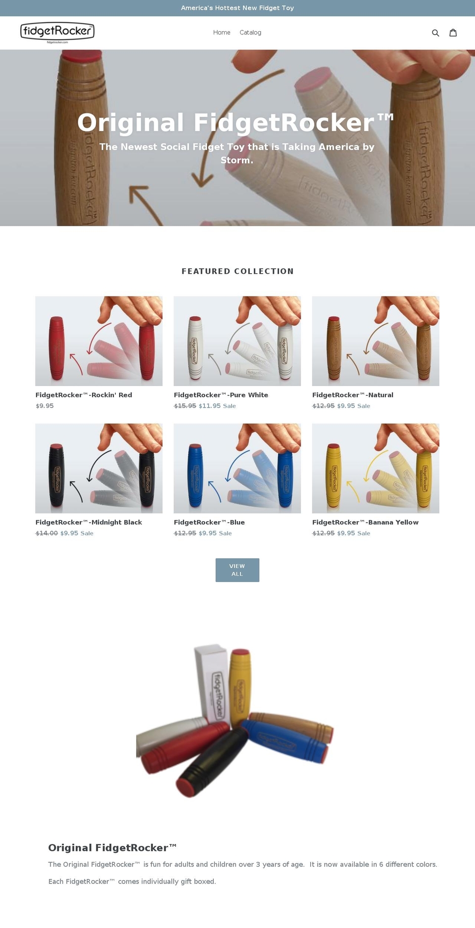 fidgetrocker.com — Shopify storefront screenshot