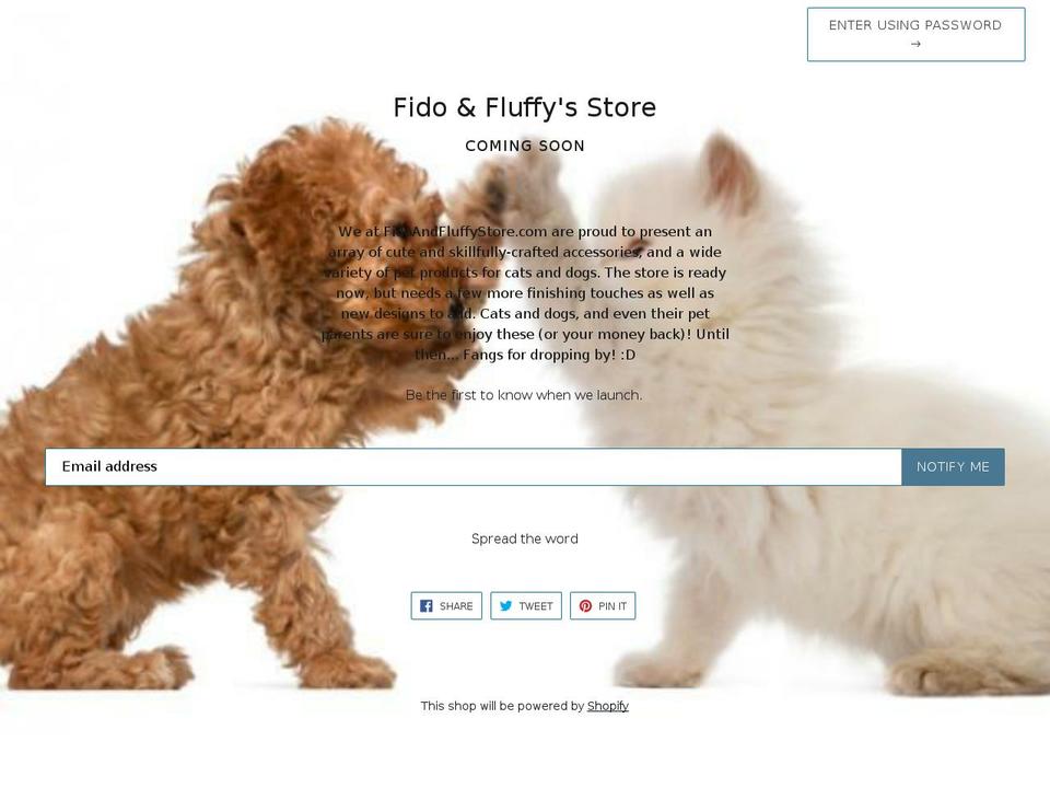 fidoandfluffystore.com — Shopify storefront screenshot