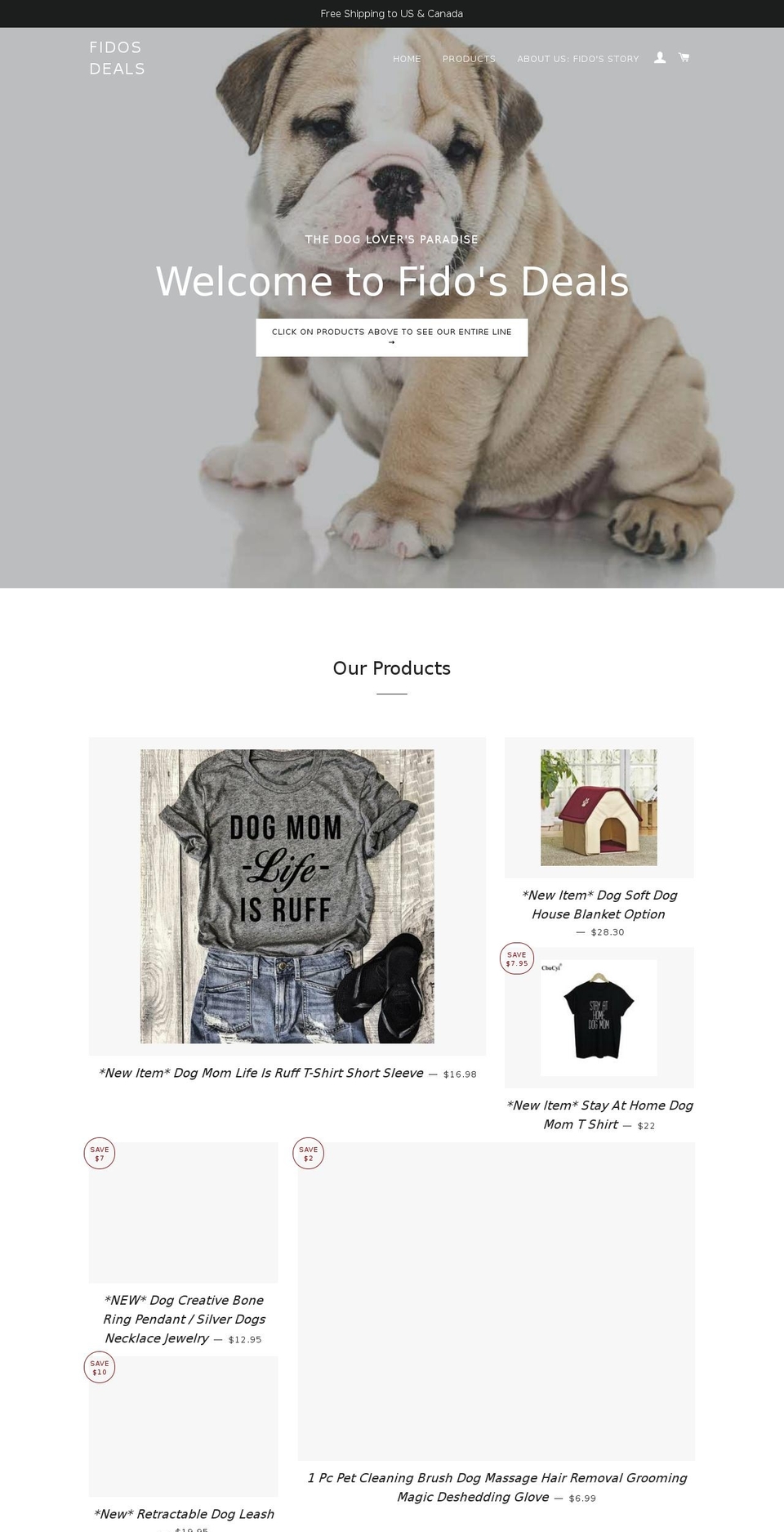 fidosdeals.com — Shopify storefront screenshot