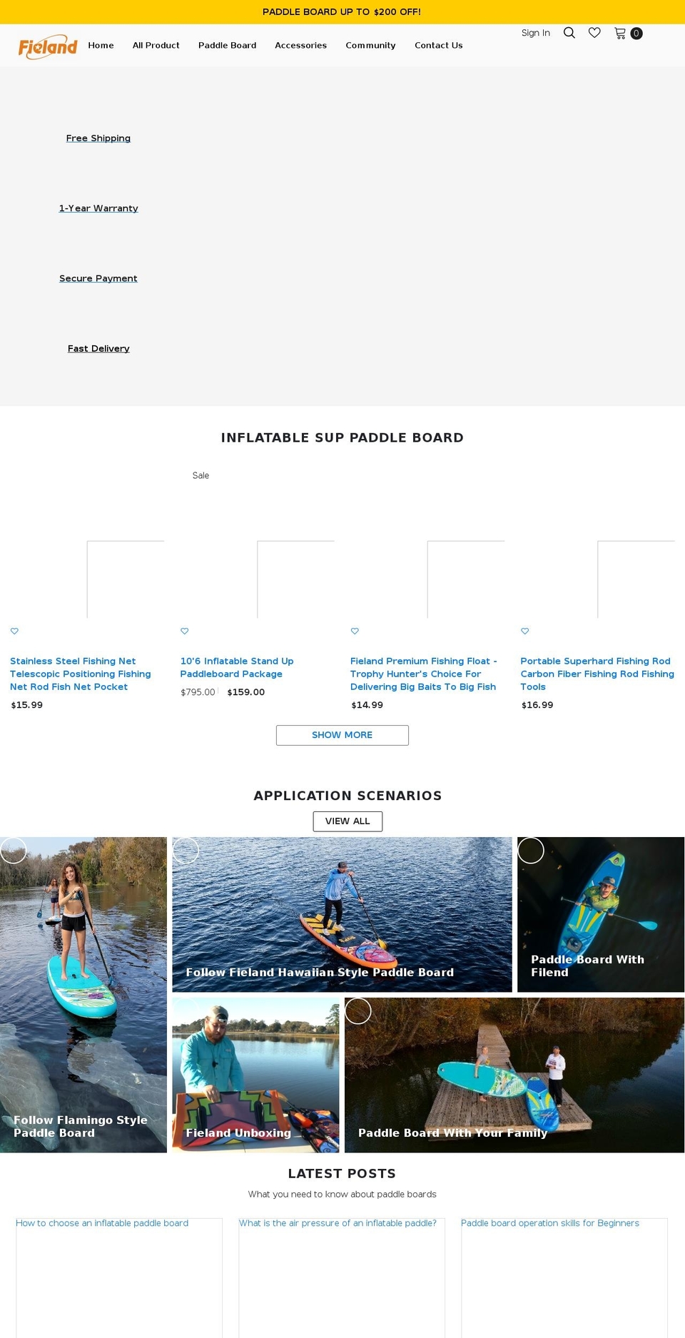fieland.com — Shopify storefront screenshot