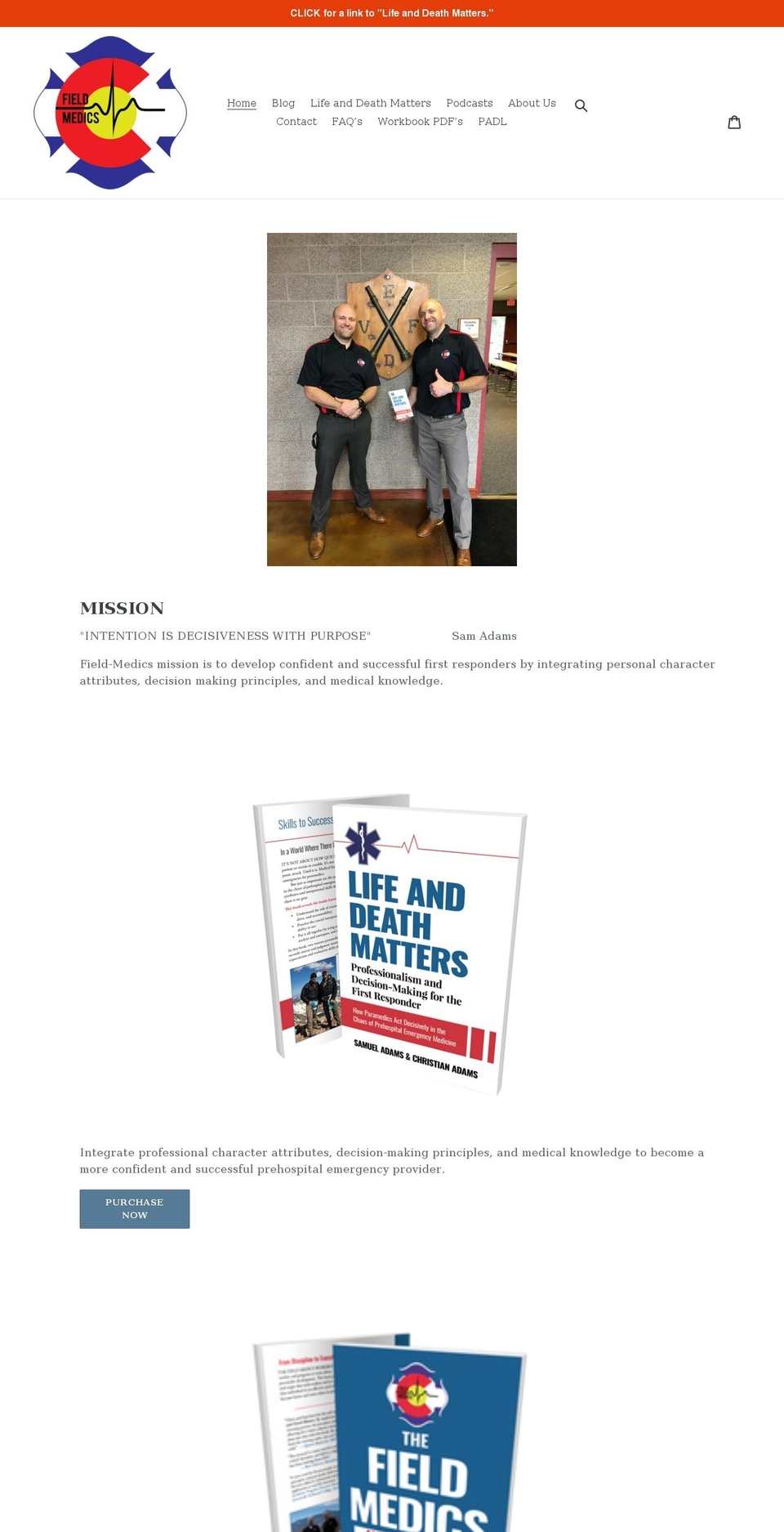 field-medics.com shopify website screenshot