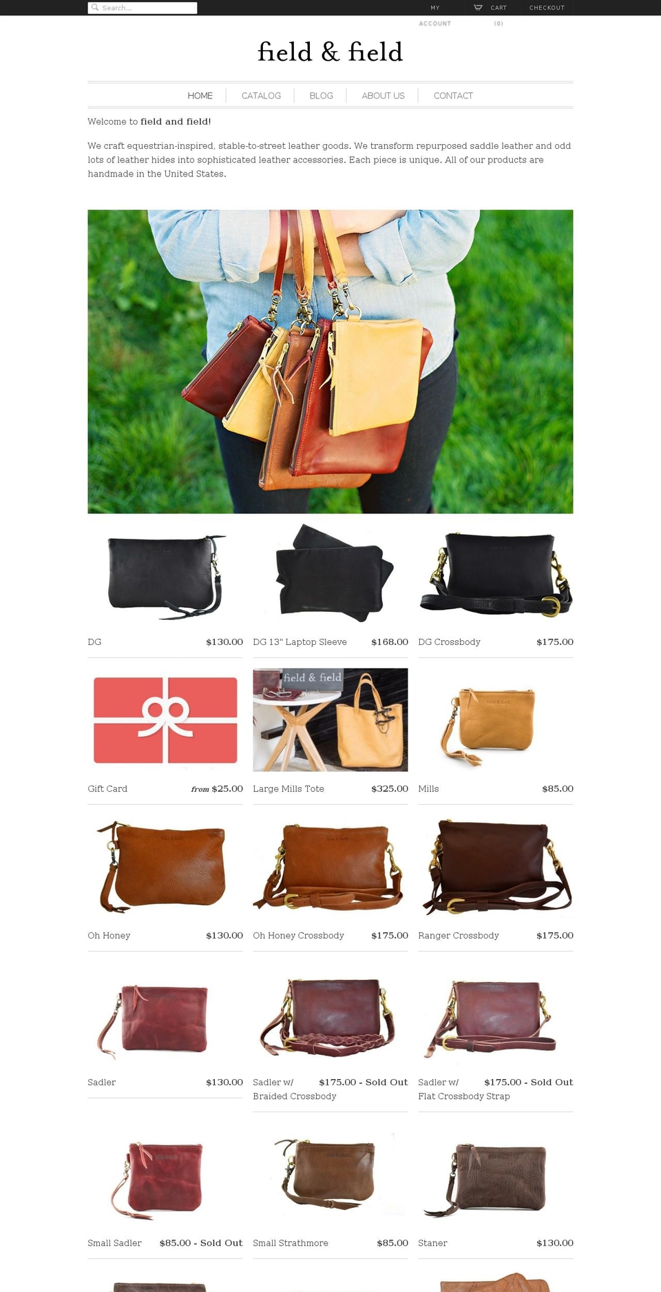 fieldandfield.com shopify website screenshot