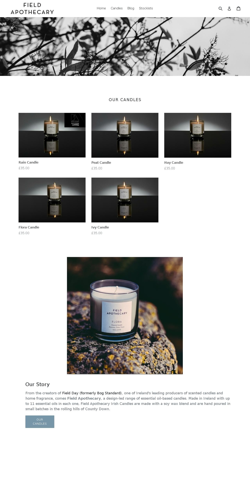fieldapothecaryireland.com — Shopify storefront screenshot