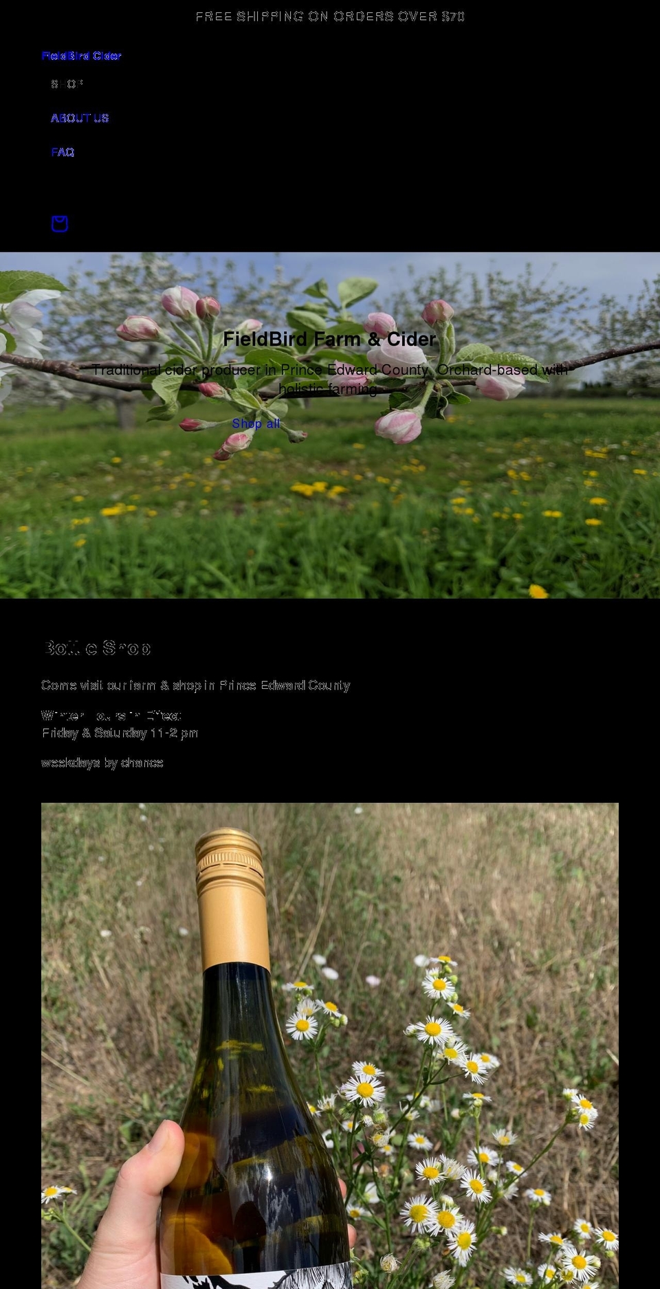 fieldbird.ca shopify website screenshot