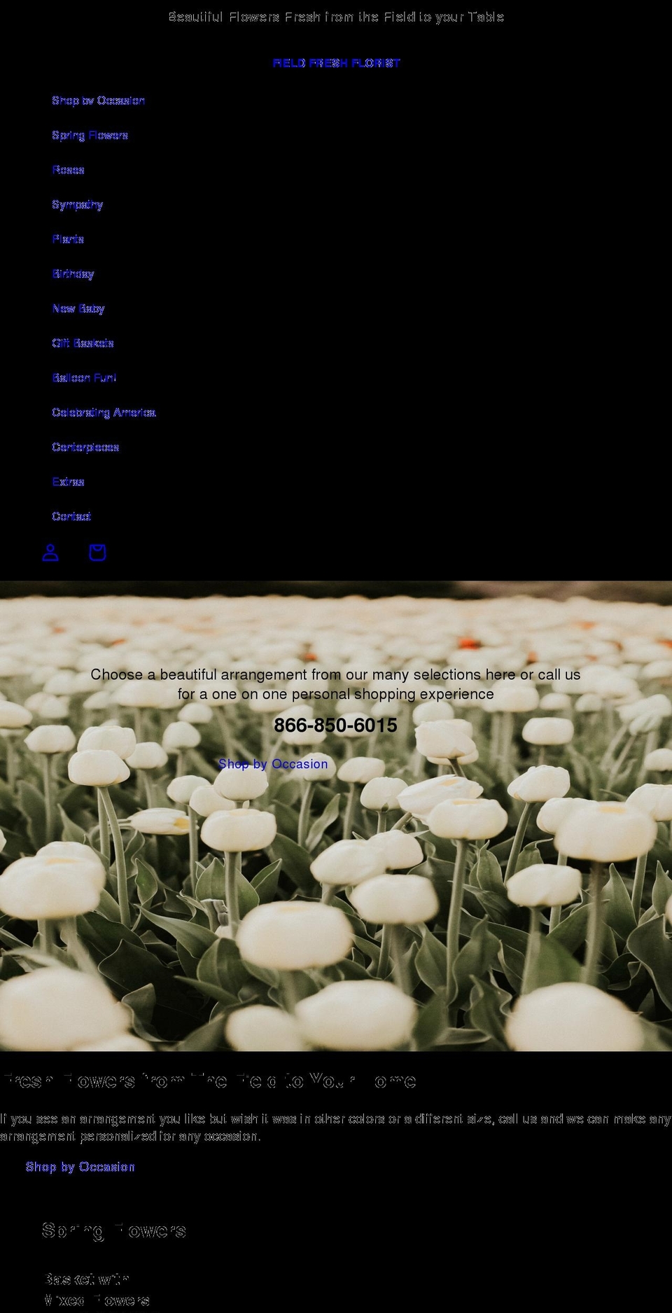 fieldfreshflorist.com shopify website screenshot
