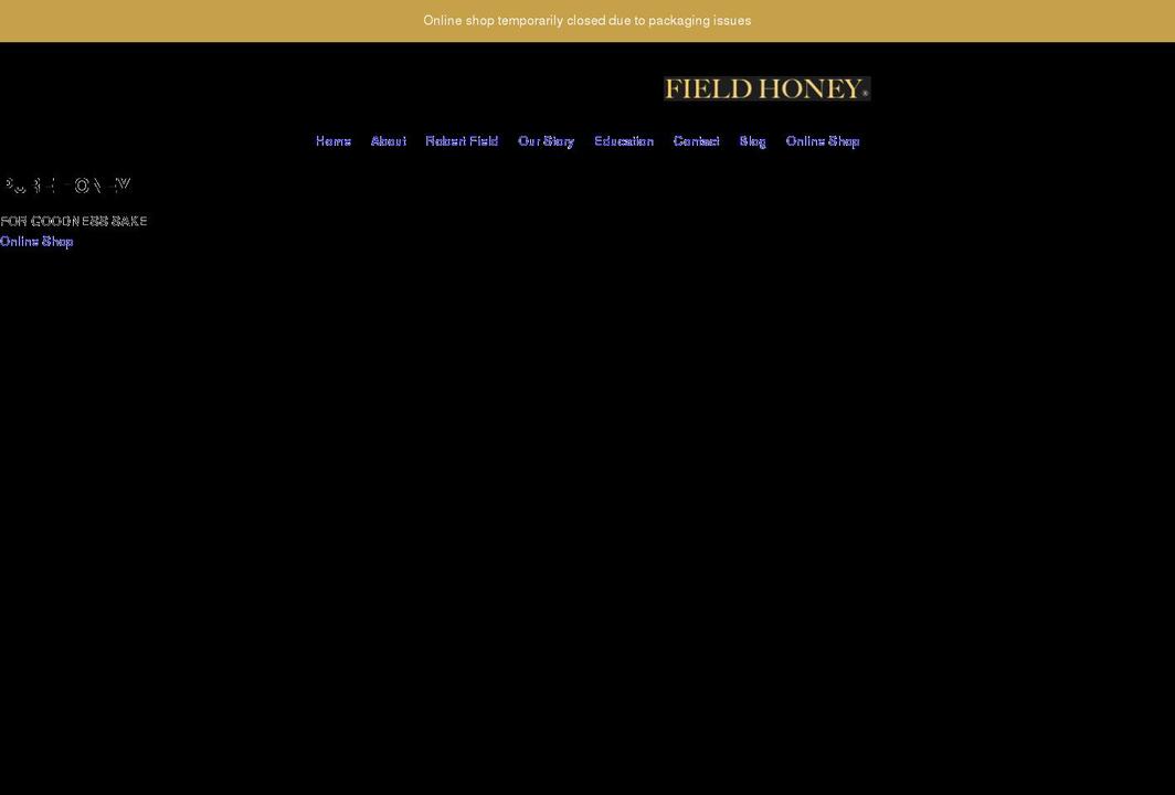 fieldhoney.co.uk shopify website screenshot
