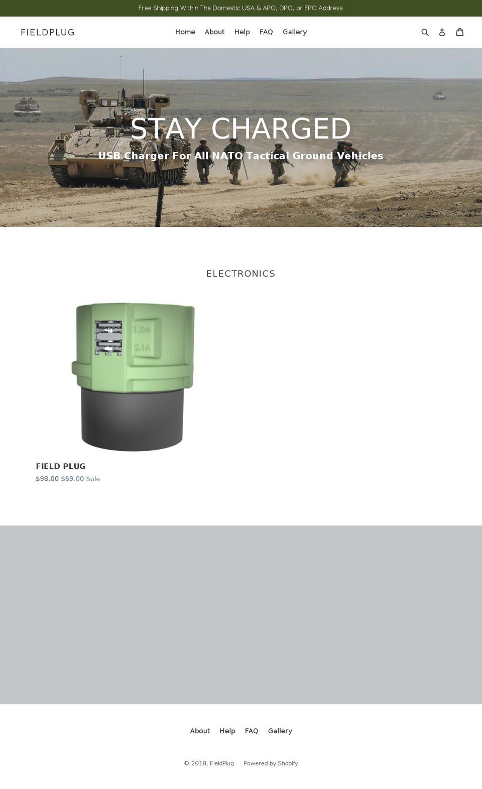 fieldplug.com shopify website screenshot