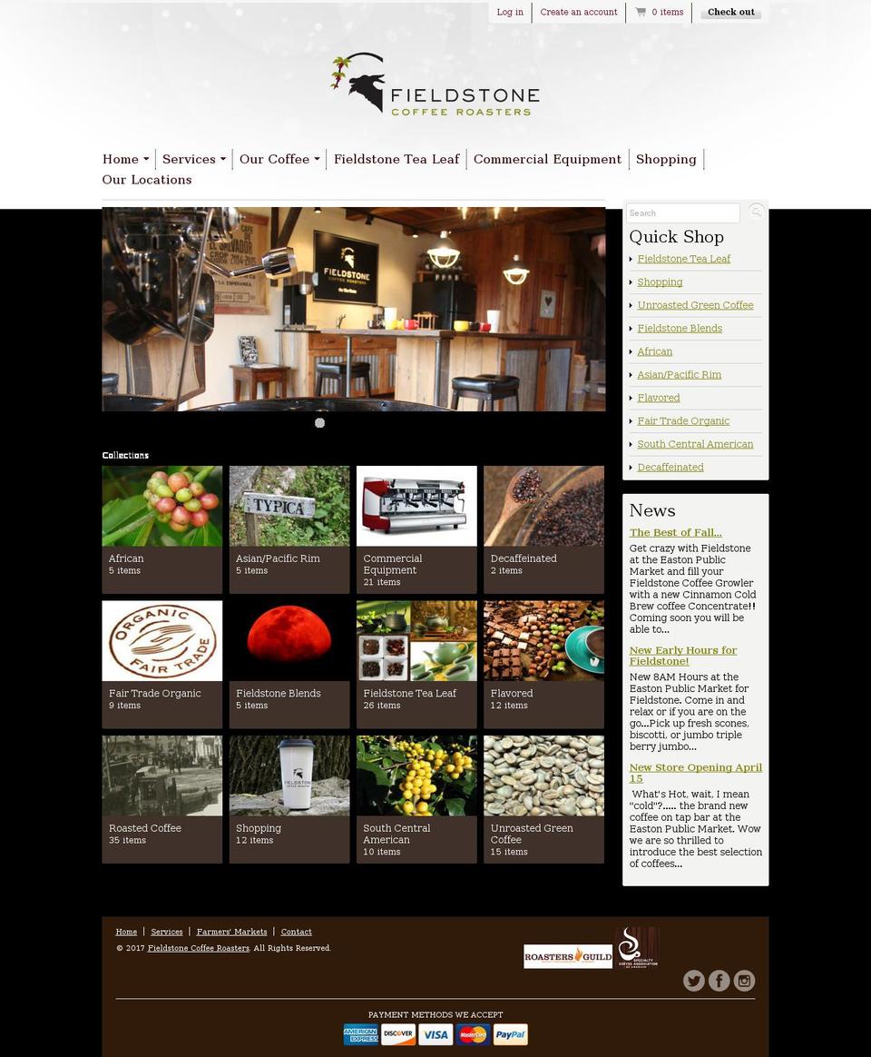 fieldstonetea.com shopify website screenshot